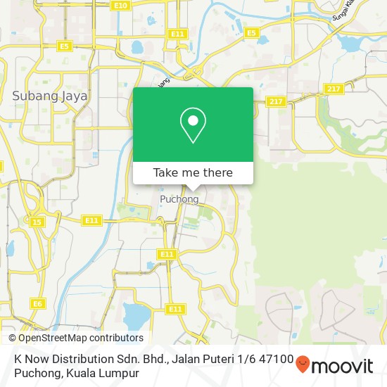 K Now Distribution Sdn. Bhd., Jalan Puteri 1 / 6 47100 Puchong map