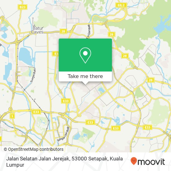 Peta Jalan Selatan Jalan Jerejak, 53000 Setapak