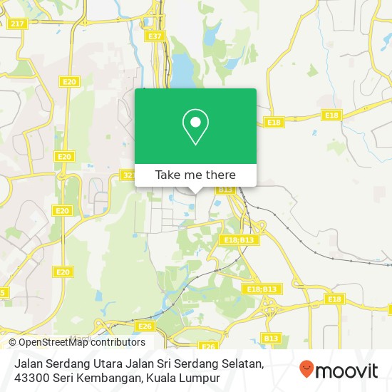 Peta Jalan Serdang Utara Jalan Sri Serdang Selatan, 43300 Seri Kembangan