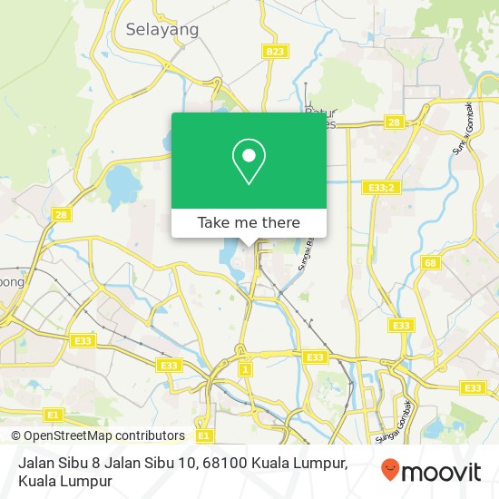 Jalan Sibu 8 Jalan Sibu 10, 68100 Kuala Lumpur map