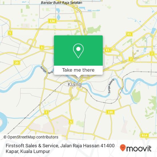 Peta Firstsoft Sales & Service, Jalan Raja Hassan 41400 Kapar