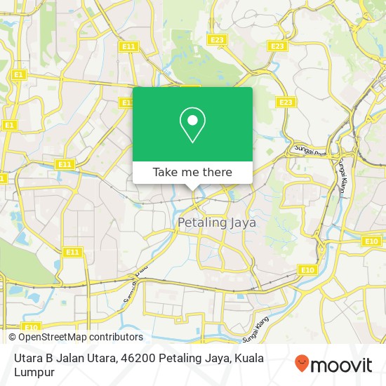 Utara B Jalan Utara, 46200 Petaling Jaya map