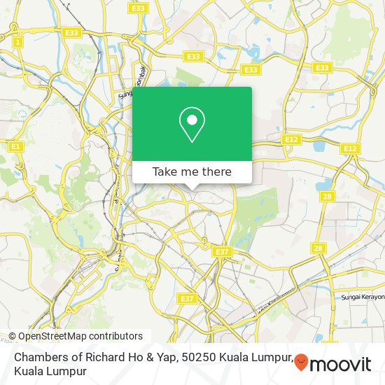 Chambers of Richard Ho & Yap, 50250 Kuala Lumpur map
