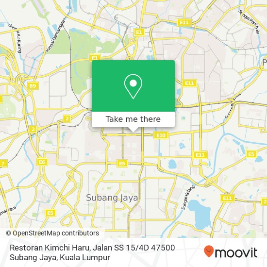 Restoran Kimchi Haru, Jalan SS 15 / 4D 47500 Subang Jaya map