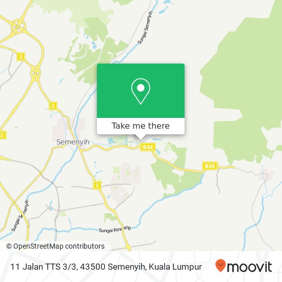 Peta 11 Jalan TTS 3 / 3, 43500 Semenyih