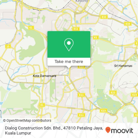 Dialog Construction Sdn. Bhd., 47810 Petaling Jaya map