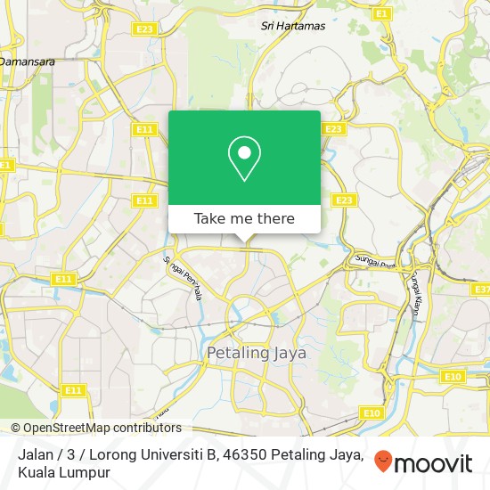 Jalan / 3 / Lorong Universiti B, 46350 Petaling Jaya map