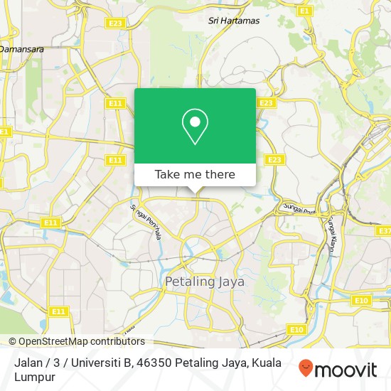 Jalan / 3 / Universiti B, 46350 Petaling Jaya map