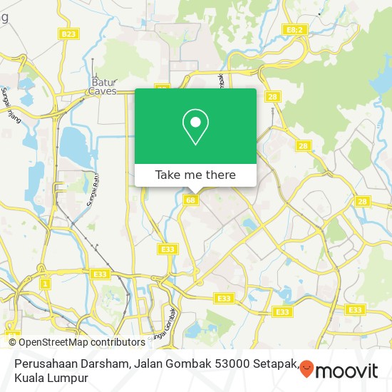 Peta Perusahaan Darsham, Jalan Gombak 53000 Setapak