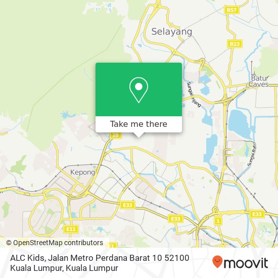 Peta ALC Kids, Jalan Metro Perdana Barat 10 52100 Kuala Lumpur