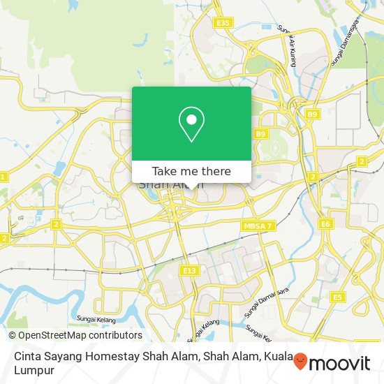 Cinta Sayang Homestay Shah Alam, Shah Alam map