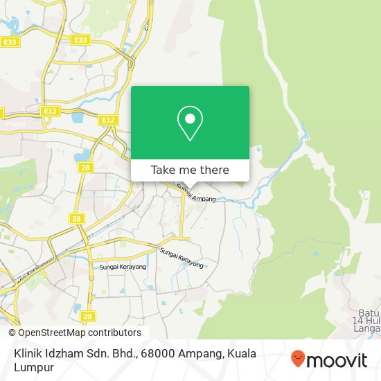 Klinik Idzham Sdn. Bhd., 68000 Ampang map