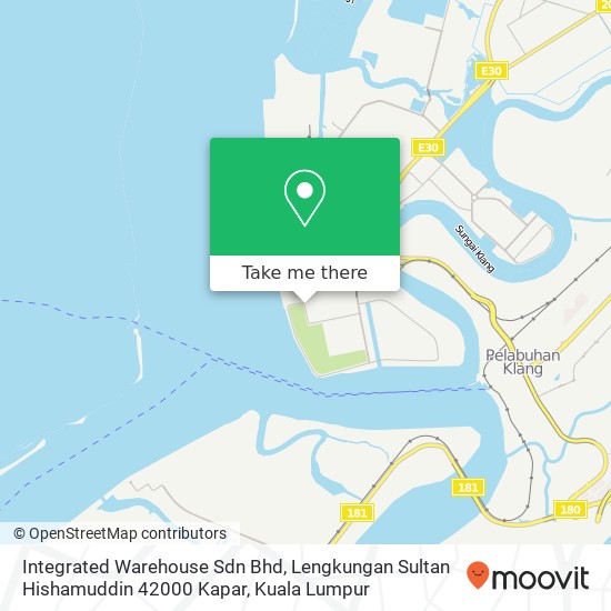 Peta Integrated Warehouse Sdn Bhd, Lengkungan Sultan Hishamuddin 42000 Kapar