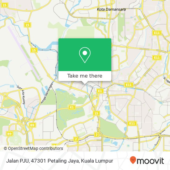 Peta Jalan PJU, 47301 Petaling Jaya