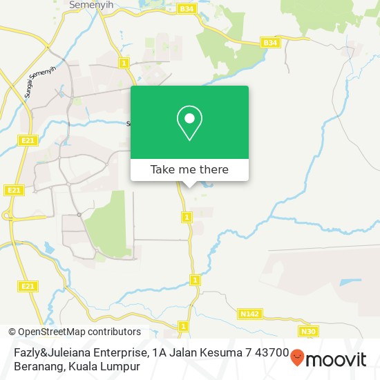 Fazly&Juleiana Enterprise, 1A Jalan Kesuma 7 43700 Beranang map