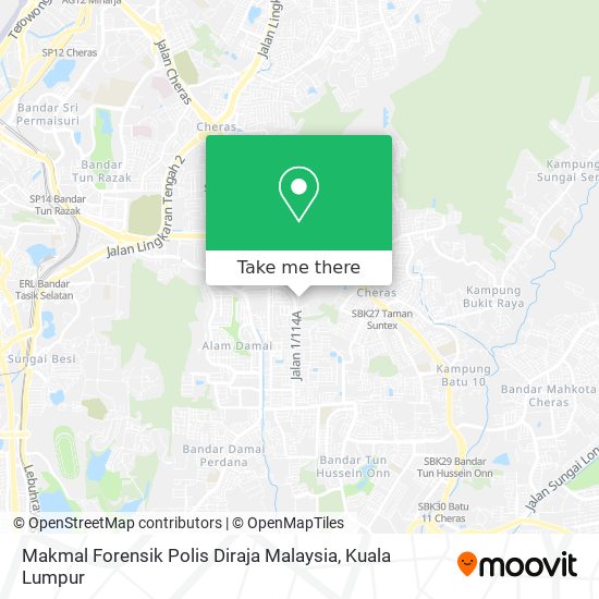 Peta Makmal Forensik Polis Diraja Malaysia