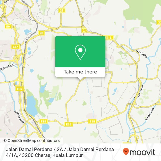 Peta Jalan Damai Perdana / 2A / Jalan Damai Perdana 4 / 1A, 43200 Cheras