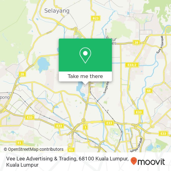 Vee Lee Advertising & Trading, 68100 Kuala Lumpur map