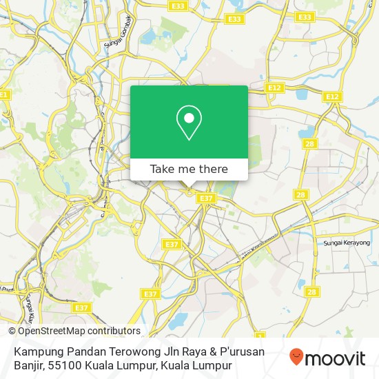 Kampung Pandan Terowong Jln Raya & P'urusan Banjir, 55100 Kuala Lumpur map