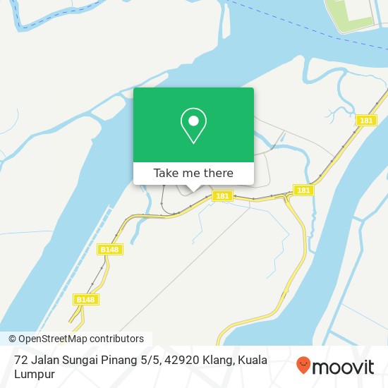 Peta 72 Jalan Sungai Pinang 5 / 5, 42920 Klang