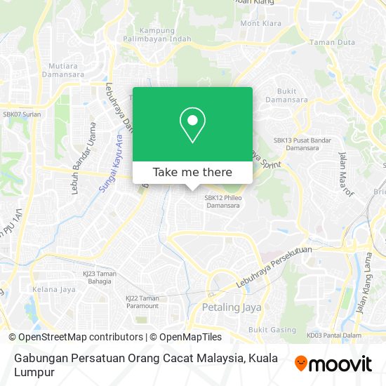 Gabungan Persatuan Orang Cacat Malaysia map