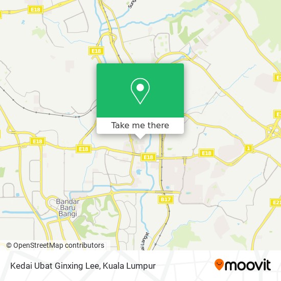 Peta Kedai Ubat Ginxing Lee