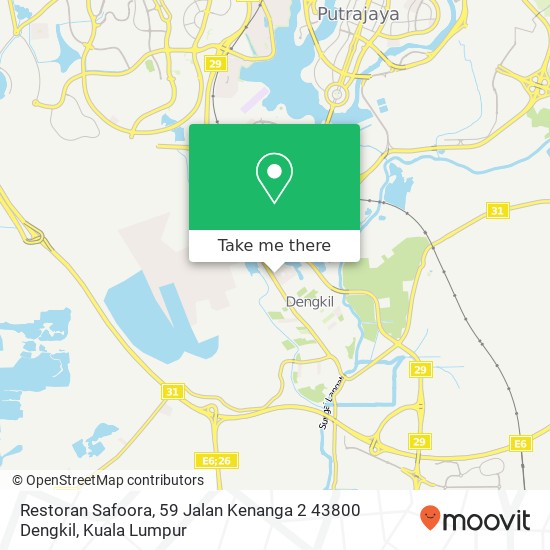 Peta Restoran Safoora, 59 Jalan Kenanga 2 43800 Dengkil