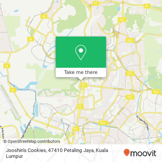 Jooshin's Cookies, 47410 Petaling Jaya map