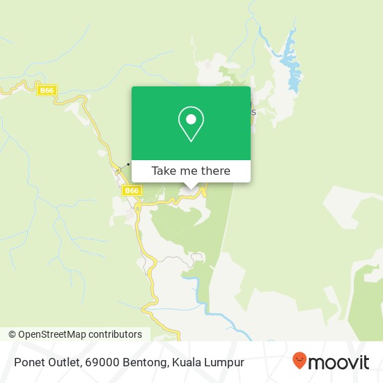 Peta Ponet Outlet, 69000 Bentong
