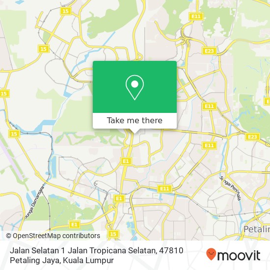 Jalan Selatan 1 Jalan Tropicana Selatan, 47810 Petaling Jaya map