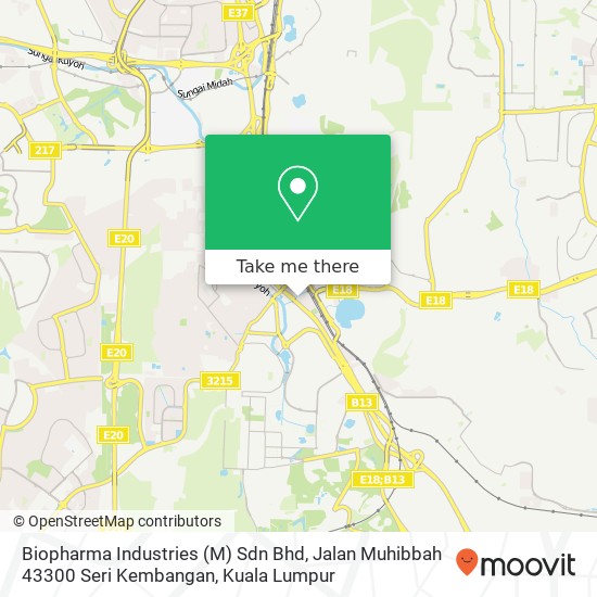 Biopharma Industries (M) Sdn Bhd, Jalan Muhibbah 43300 Seri Kembangan map