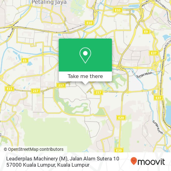 Leaderplas Machinery (M), Jalan Alam Sutera 10 57000 Kuala Lumpur map