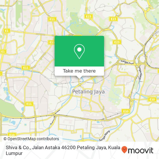 Peta Shiva & Co., Jalan Astaka 46200 Petaling Jaya