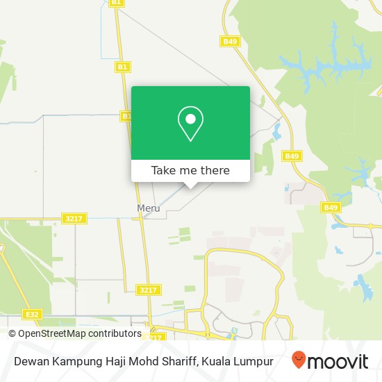 Peta Dewan Kampung Haji Mohd Shariff