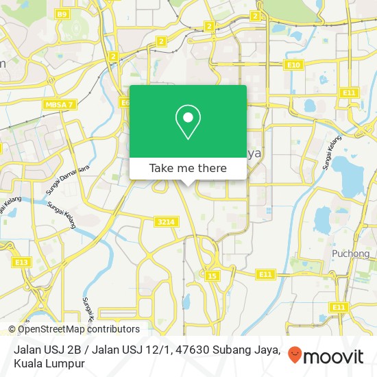 Peta Jalan USJ 2B / Jalan USJ 12 / 1, 47630 Subang Jaya