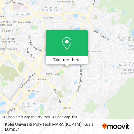 Peta Kolej Universiti Poly-Tech MARA (KUPTM)