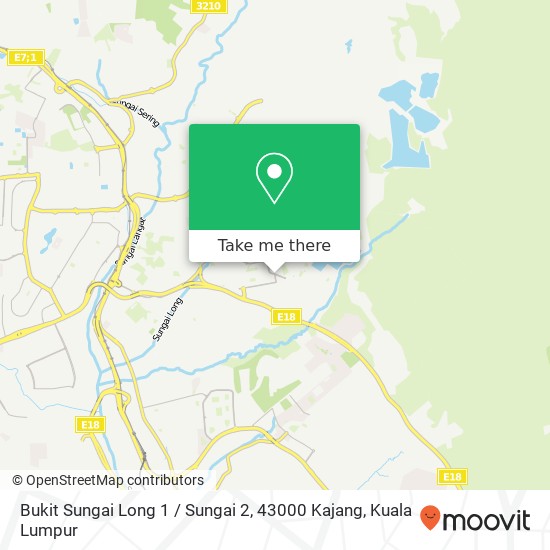 Peta Bukit Sungai Long 1 / Sungai 2, 43000 Kajang