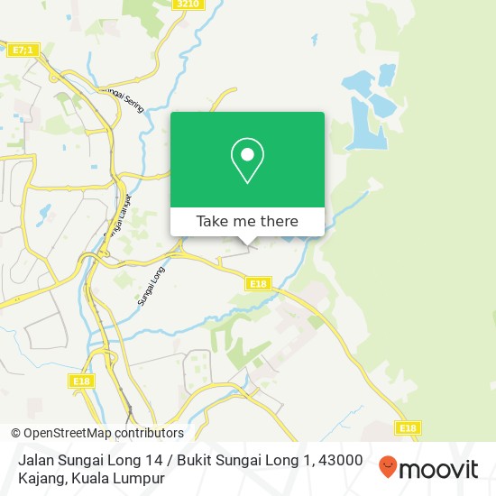 Peta Jalan Sungai Long 14 / Bukit Sungai Long 1, 43000 Kajang