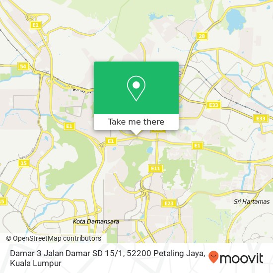 Damar 3 Jalan Damar SD 15 / 1, 52200 Petaling Jaya map