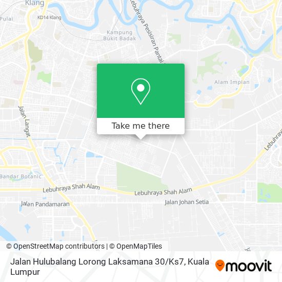 Jalan Hulubalang Lorong Laksamana 30 / Ks7 map