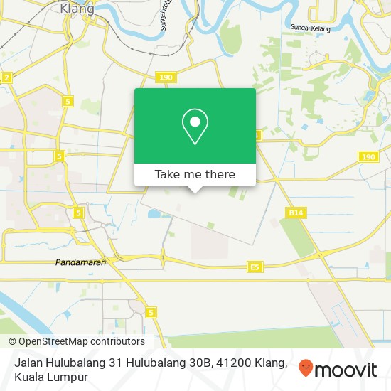 Peta Jalan Hulubalang 31 Hulubalang 30B, 41200 Klang