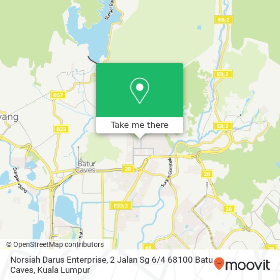 Peta Norsiah Darus Enterprise, 2 Jalan Sg 6 / 4 68100 Batu Caves