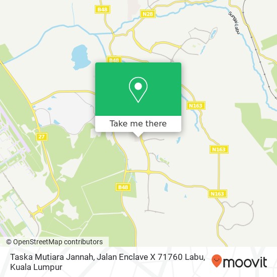 Peta Taska Mutiara Jannah, Jalan Enclave X 71760 Labu