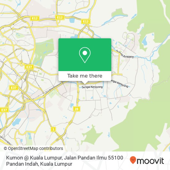Kumon @ Kuala Lumpur, Jalan Pandan Ilmu 55100 Pandan Indah map