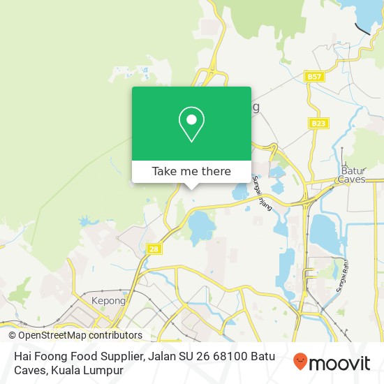 Hai Foong Food Supplier, Jalan SU 26 68100 Batu Caves map