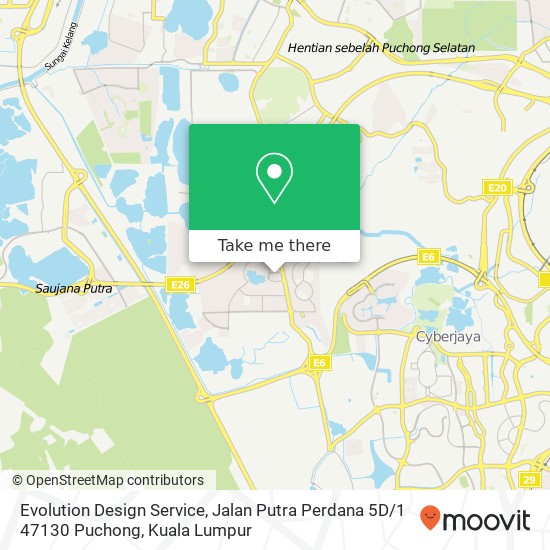 Evolution Design Service, Jalan Putra Perdana 5D / 1 47130 Puchong map