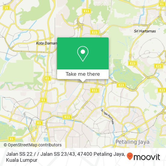 Peta Jalan SS 22 / / Jalan SS 23 / 43, 47400 Petaling Jaya