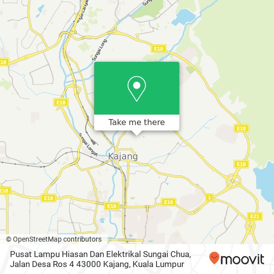 Pusat Lampu Hiasan Dan Elektrikal Sungai Chua, Jalan Desa Ros 4 43000 Kajang map
