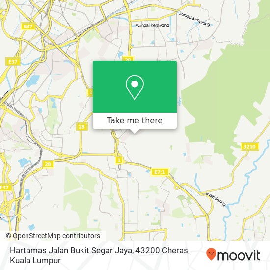 Peta Hartamas Jalan Bukit Segar Jaya, 43200 Cheras