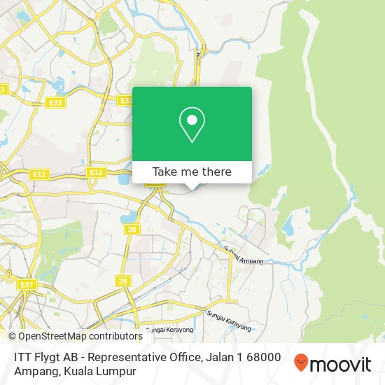 ITT Flygt AB - Representative Office, Jalan 1 68000 Ampang map